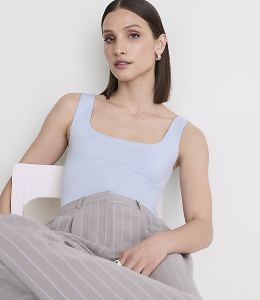 LOFT Versa 360 Knit Square Neck Tank Top