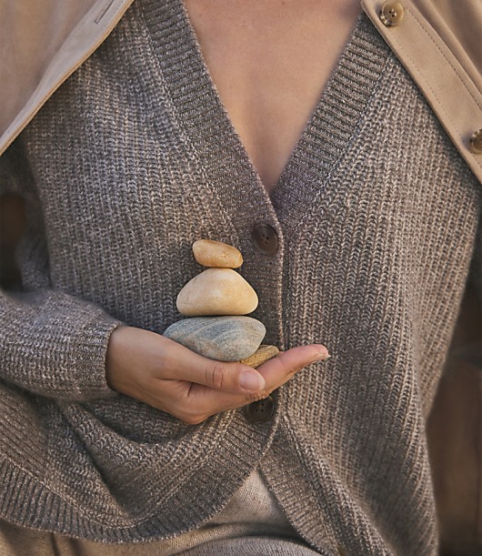 Haven Well Within Cashmere Shaker Stitch Cardigan