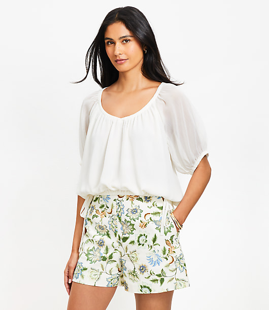 Side Tie Bubble Top