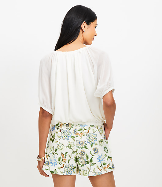 Side Tie Bubble Top