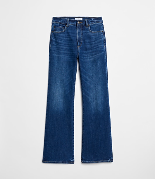 High Rise Relaxed Flare Jeans in Medium Wash