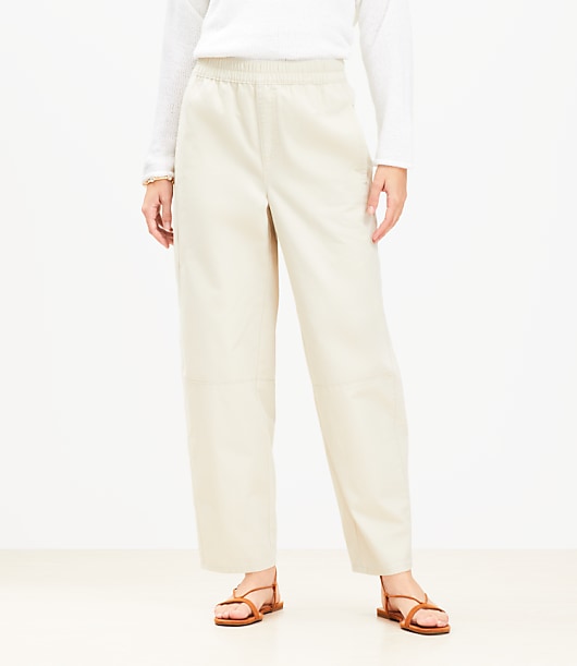 Pull On Barrel Pants in Twill