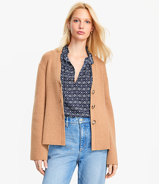 Wide Sleeve Sweater Jacket