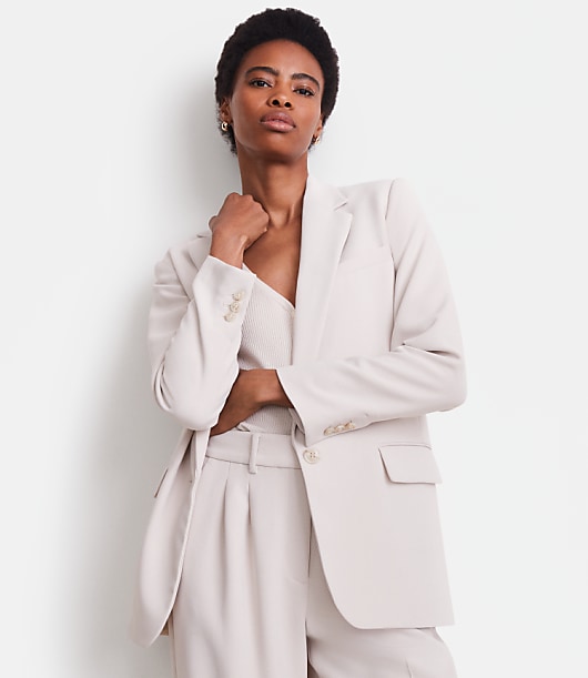 LOFT Versa Crepe Drape Relaxed Blazer