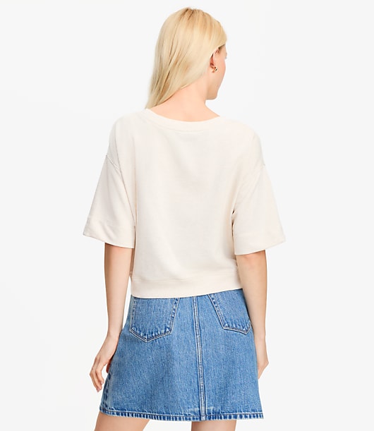 Knotted Short Sleeve Sweatshirt