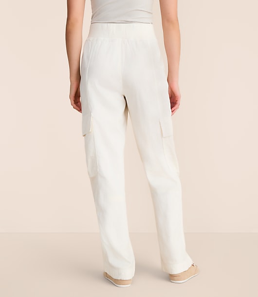 Petite Lou & Grey Washed Twill Straight Leg Cargo Pants
