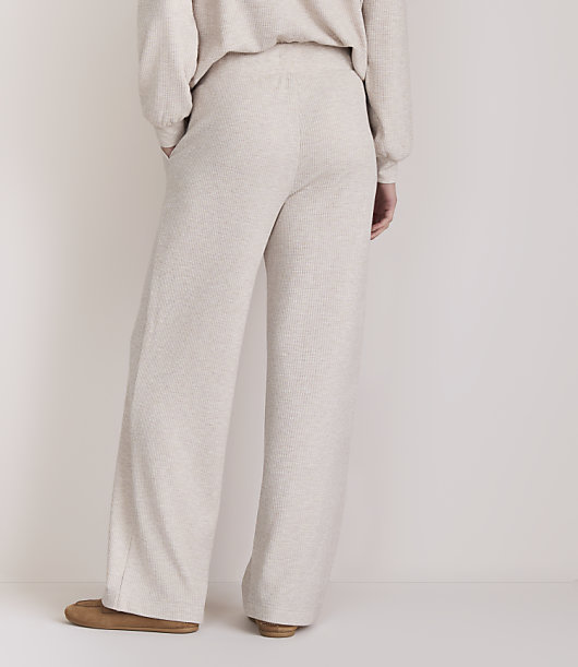 Lou & Grey Heathered Upstate Waffle Wide Leg Pants