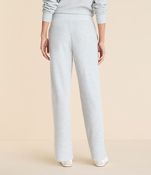 Lou & Grey Heathered Upstate Waffle Wide Leg Pants