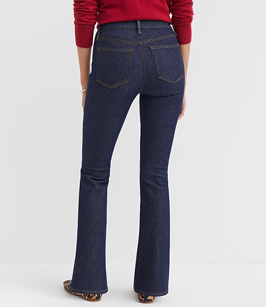 Petite Curvy Mid Rise Boot Jeans in Classic Rinse Wash