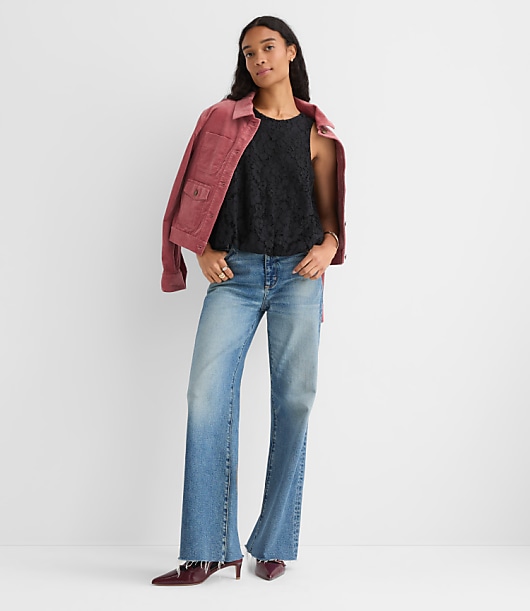 Lace Bubble Shell