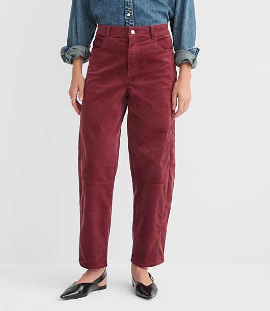 Barrel Corduroy Pants - Oxide Red