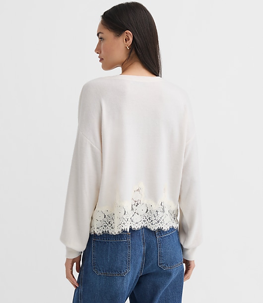 Floral Lace Hem Top