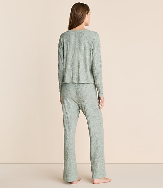 Lou & Grey Heathered Cozy Ribbed Pajama Set