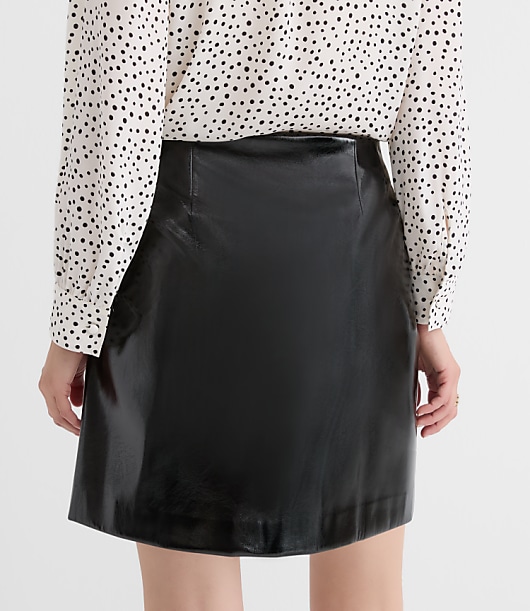 Petite Faux Leather Mini Skirt