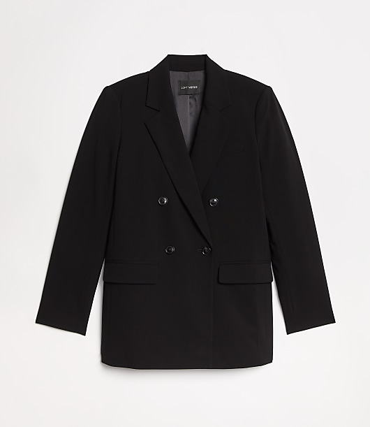 Petite LOFT Versa Seasonless Stretch Double Breasted Blazer