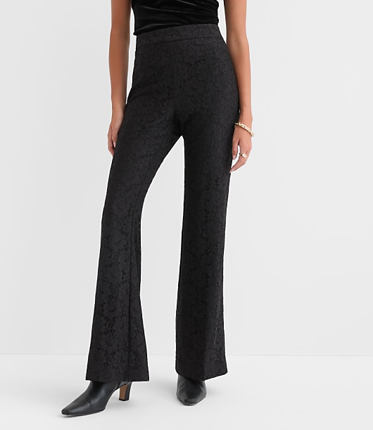 Petite Flare Pants in Lace