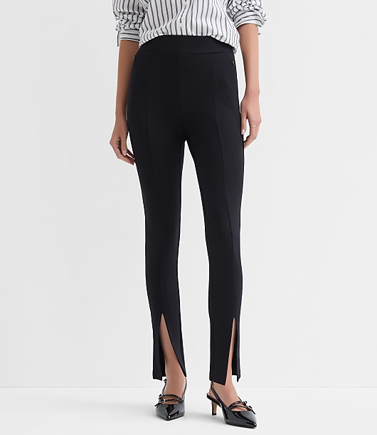 Split Hem Leggings in Ponte