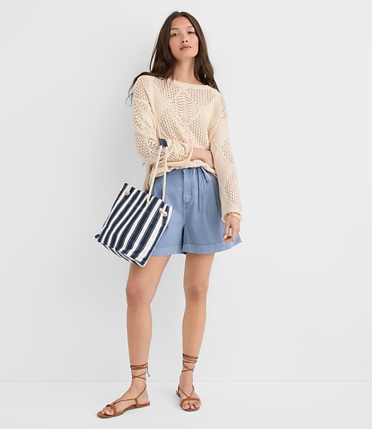Patchwork Pointelle Sweater
