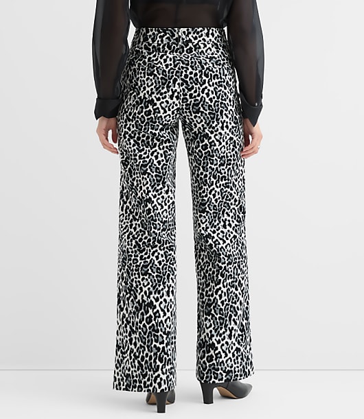 Palmer Wide Leg Pants in Leopard Print Velvet