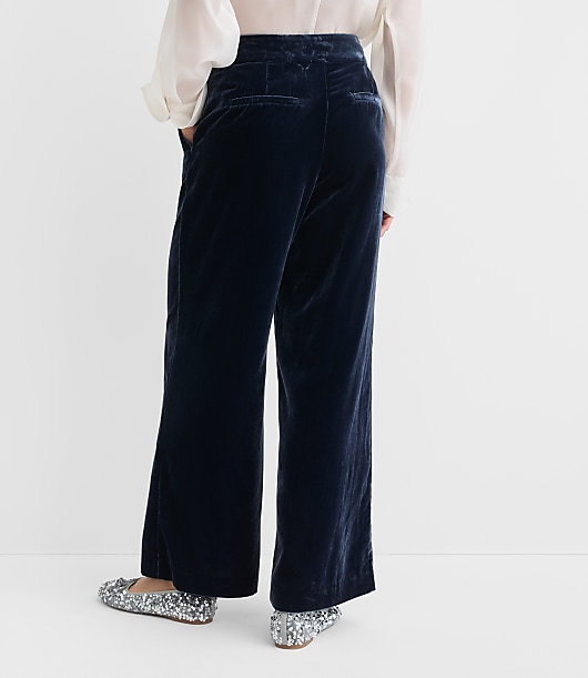 Tall Clean Wide Leg Pants in Velvet