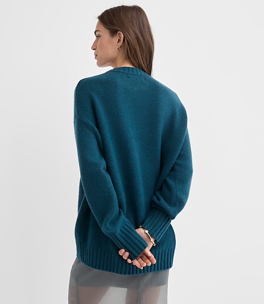 Petite Balloon Sleeve Tunic Sweater