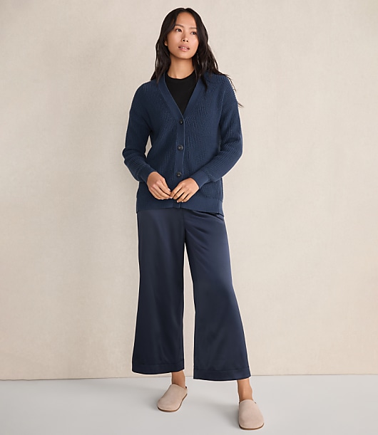Haven Well Within Organic Cotton Shaker Stitch Cardigan