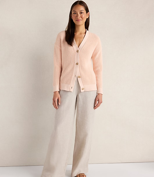 Haven Well Within Organic Cotton Shaker Stitch Cardigan