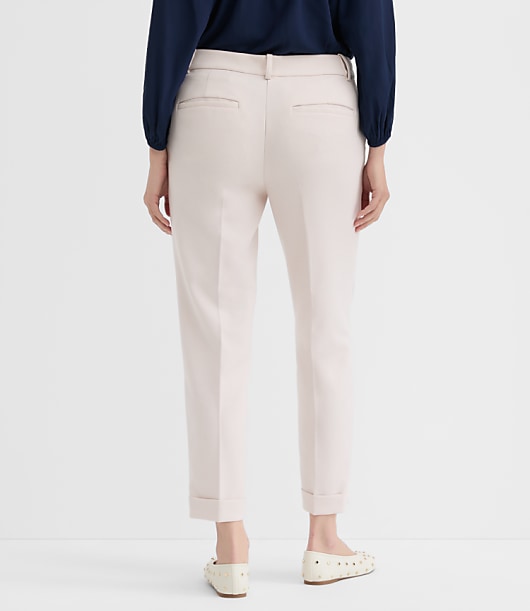 Petite Curvy Cuffed Riviera Slim Pants in Melange