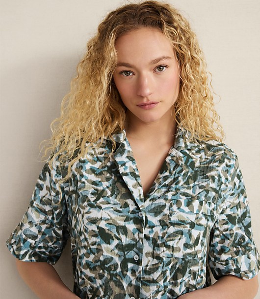 Haven Well Within Organic Cotton Gauze Floral Pajama Top