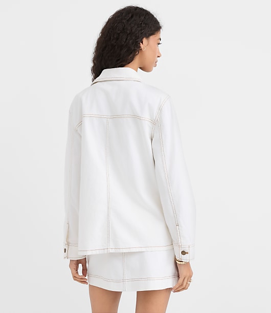 Topstitched Twill Chore Jacket
