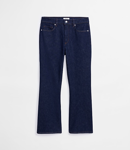 Rivete Petite Curvy High Rise Kick Crop Jeans in Nova Wash