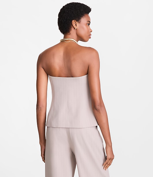 Petite LOFT Versa Seasonless Stretch Strapless Pocket Top in Stripe