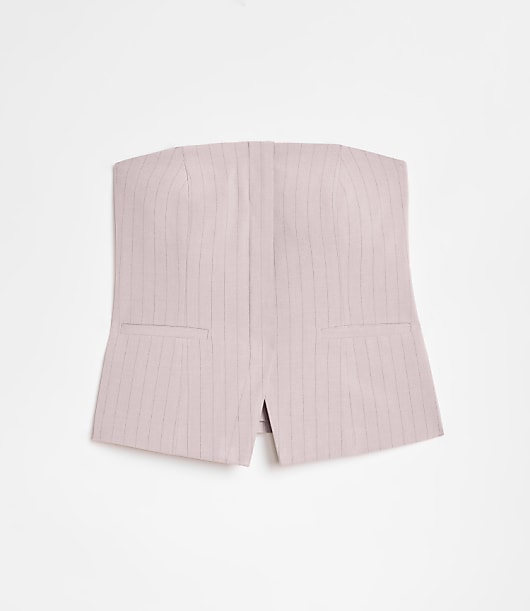 Petite LOFT Versa Seasonless Stretch Strapless Pocket Top in Stripe