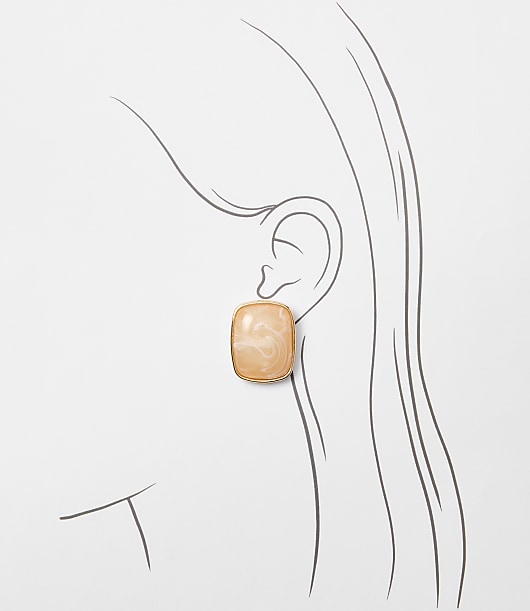 Marbleized Statement Stud Earrings