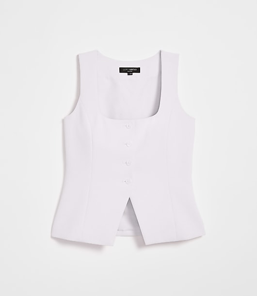 Petite LOFT Versa Crepe Drape Tank Vest