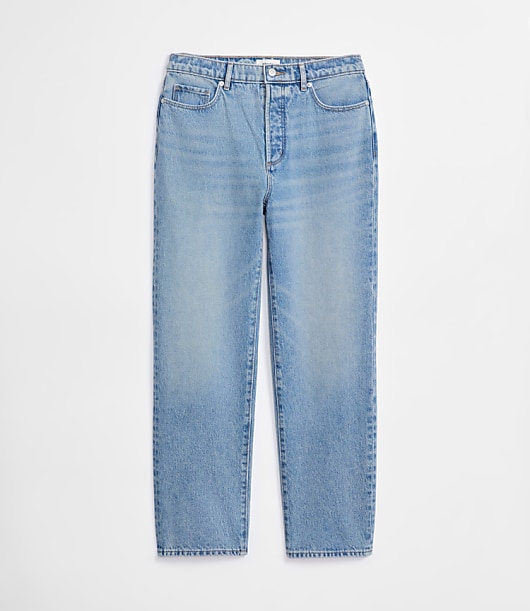 Rivete Tall Curvy High Rise Straight Jeans in Vintage Mid Wash