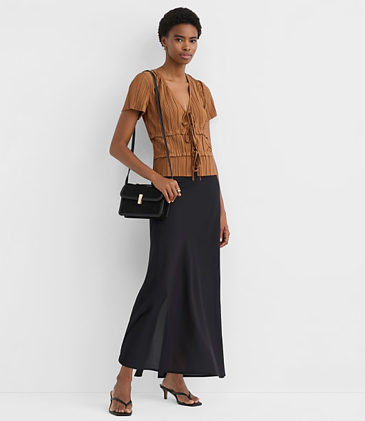 Loft Sheer Overlay Maxi Skirt