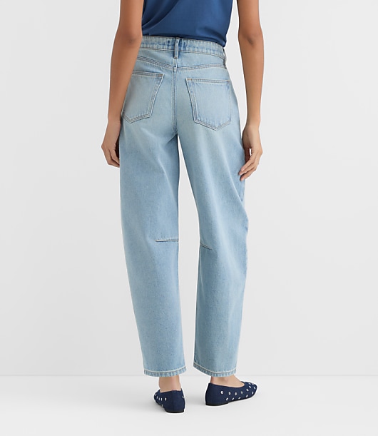 Rivete Tall High Rise Barrel Jeans in Light Wash