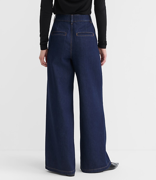Tall High Rise Trouser Jeans in Dark Rinse