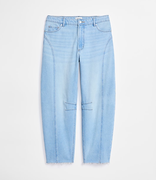 Rivete Curvy Fresh Cut Horseshoe Jeans in Haze Wash