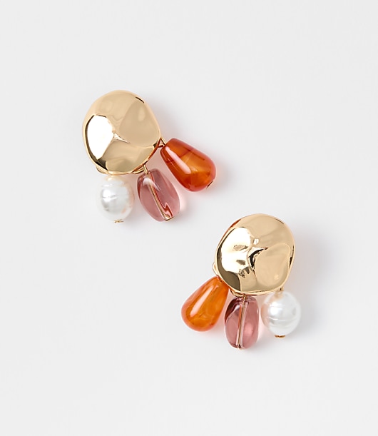 Loft Pearlized Molded Statement Earrings
