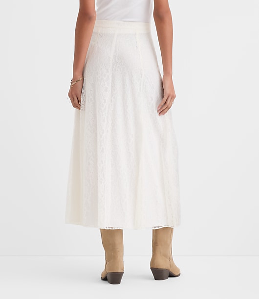 Petite Floral Lace Maxi Skirt