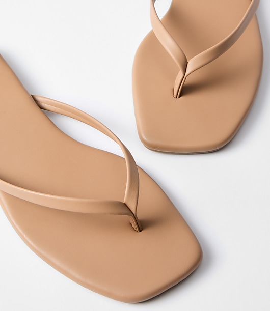 Square Toe Flip Flops