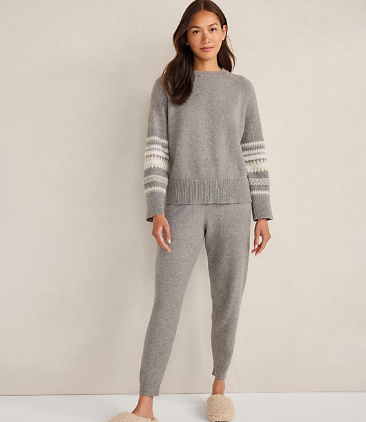 Haven Well Within Organic Cotton Blend Nostalgic Fair Isle Crewneck Sweater
