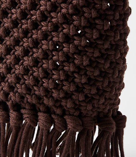 Metallic Fringe Macrame Bag