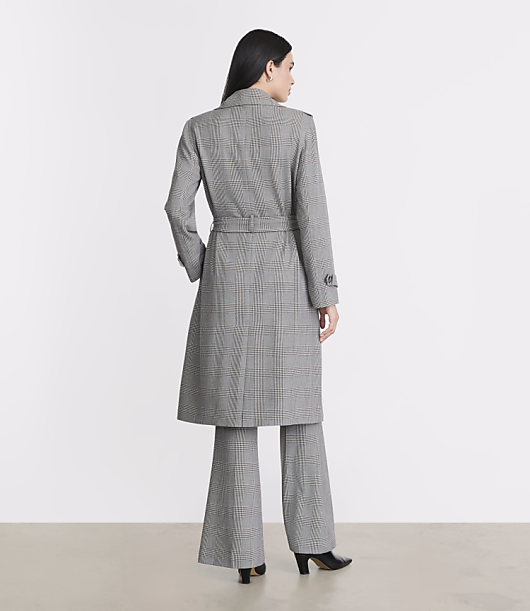 LOFT Versa Plaid Seasonless Stretch Trench Coat