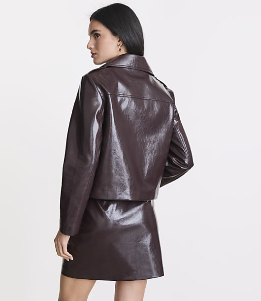 LOFT Versa Faux Leather Double Breasted Jacket