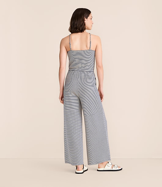 Petite Lou & Grey Striped Strappy Palazzo Jumpsuit