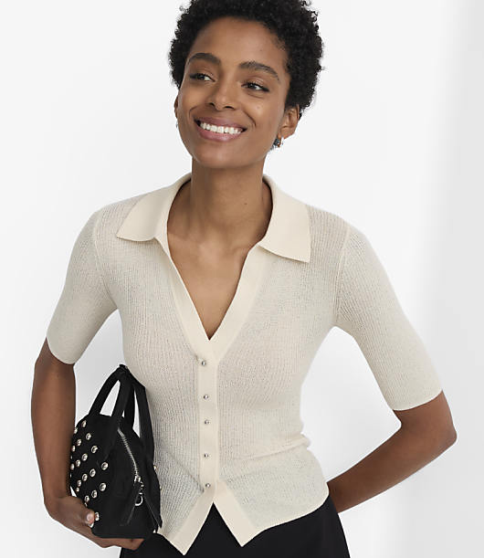 Button Polo Sweater