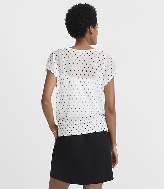 Dotted Relaxed Wedge Sweater Tee